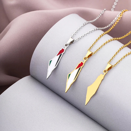 Palestine Flag Necklace