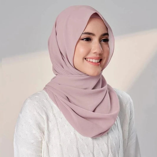 Instant Chiffon Hijab With Cap