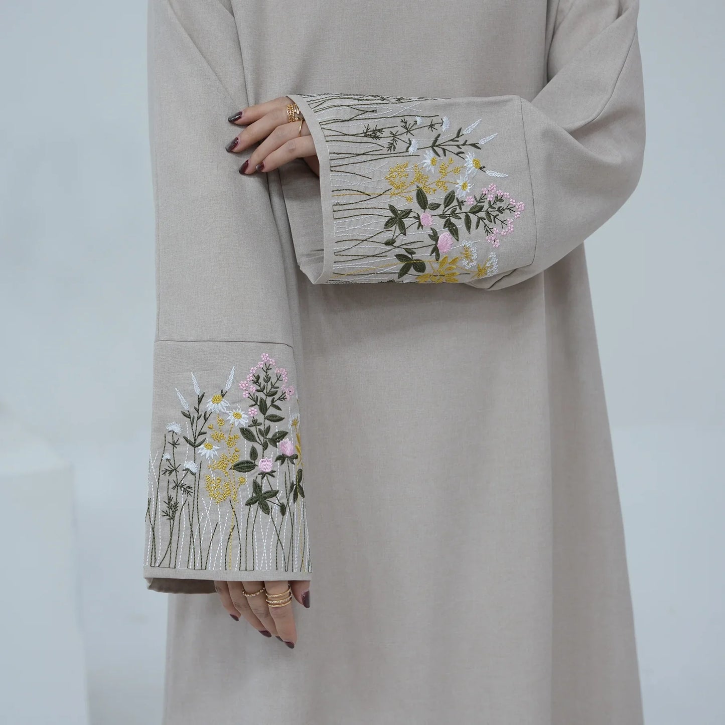 Flora Linen Abaya