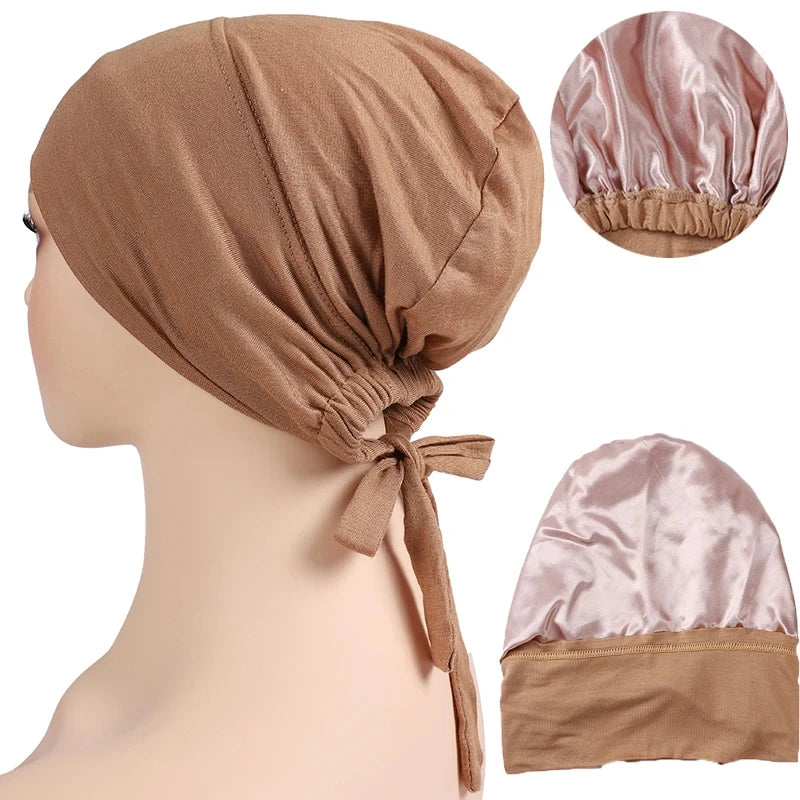 Modal Satin Hijab Cap